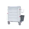 Carro de curas de cajones en ABS con estructura de acero galvanizado y aluminio, cajones ISO regulables y sistema soft-close