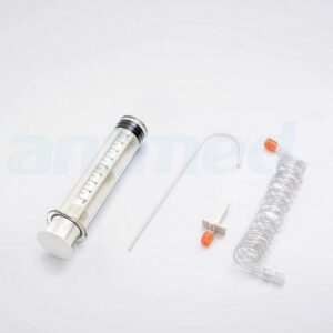 Jeringa medio contraste Nemoto Shot Alpha A-25 A-60 para injectores Dual Shot, compatibilidad RM y TC