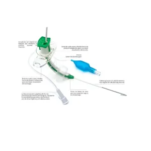 Canula estandar con brida fija con lumen succion subglotica