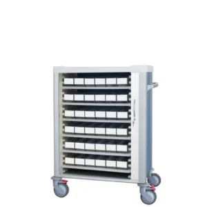 Carro de medicacion de dosis unitaria de cubetas 2