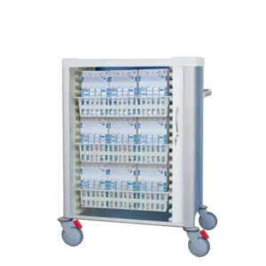 Carro para blisters CMLP-F-C-6040-BL con 42 bandejas y guías adaptadas