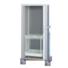 Carro hospitalario para cateteres modelo CMLP-F-C-6040-1850 con estructura de aluminio y puerta persiana con llave