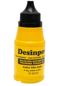 Povidona solución al 10% para desinfección y antisepsia de heridas, envase de 125 ml