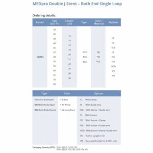 DJSBES Stent doble J bucle unico ambos extremos Doble J stent tipo cook medical tipo coloplast boston olimpus Medpro radiopaque tecoflex Urologia Nefrostomia foto 3