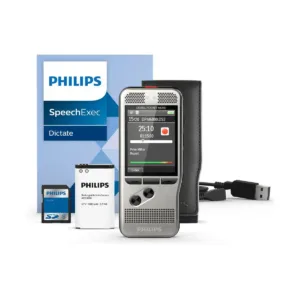 DPM 4 Philips dictador profesional con pulsadores, tarjeta SD y software SpeechExec para transcripción