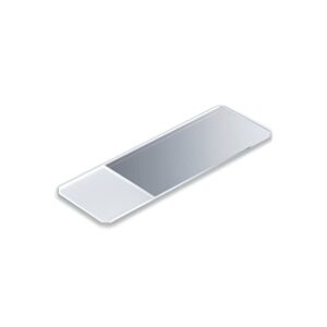 Portaobjetos de cristal con banda mate 76x26
