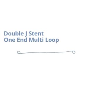 Stent doble J con bucle múltiple en un extremo, solo stent (azul o blanco).