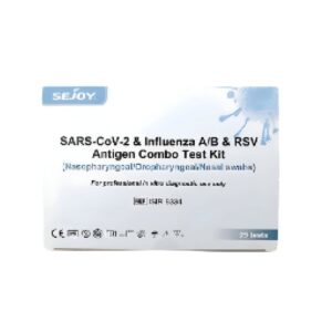 Prueba combinada de antígenos para COVID-19, gripe A y B, y VRS