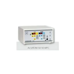 Electrobisturi modelo Alsatom SU 50-MPC para uso monopolar y bipolar, potencia 80W, compatible con pedales