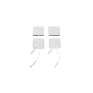 Electrodo TENS tejido sin tejer 35x45 mm con cable y conexión 2 mm socket