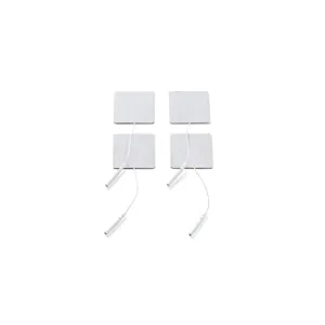 Electrodo TENS 50x50 mm TST con cable y conector 2 mm tipo socket, bolsa de 40 unidades