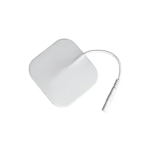 Electrodo TENS foam 50×50 mm con conector 2 mm tipo socket