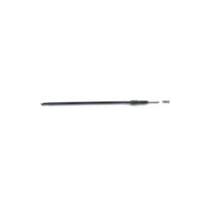 Electrodo de electrocirugía reutilizable de acero inoxidable con esfera de 4 mm y longitud de 156 mm, presentado en caja de 5 unidades.
