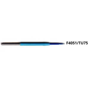 Electrodo electrocirugía desechable 75mm recubierto tungsteno con manguito 71mm y aguja, referencia F4051 TU75