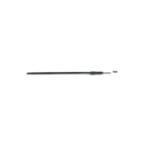 Electrodo de electrocirugía reutilizable de acero inoxidable con esfera de 2.5 mm y mango, longitud 150 mm, presentado en caja de 5 unidades.