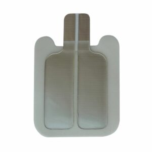 Placa electroquirúrgica de foam tamaño 88 x 74 mm (36 cm²) con sistema REM, sin cable y con conexión TAB, caja de 25 unidades