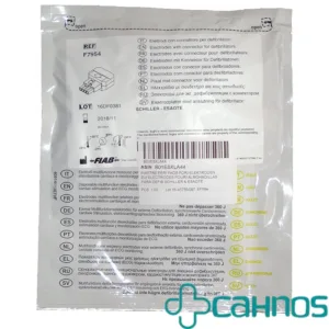 Electrodo desfibrilador adulto estándar con cable interno compatible con marcas Schiller y Esaote, modelos FRED, DEFIGARD DG y MDF SAED