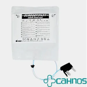 Par de electrodos desfibriladores estándar para adultos con cable externo, compatibles con desfibriladores Weinmann Meducore Easy y Standard, y CardiAid CT0207.
