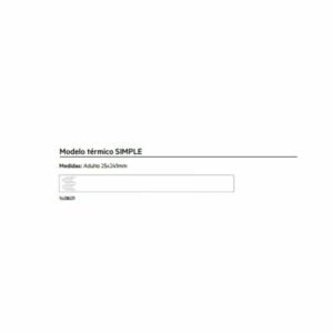 Brazalete termico sanitario blanco de 25mm x 241mm con cierre adhesivo inviolable