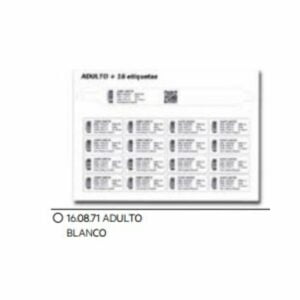 Brazalete de identificación láser MED adulto, color blanco, 283 mm x 28 mm, caja de 100 unidades, material papel-sintético con cierre adhesivo inviolable