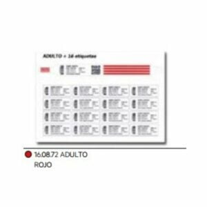 Brazalete de identificacion medica adulto color rojo fabricado en papel sintetico con cierre inviolable, medidas 283mm x 28mm