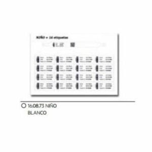 Brazalete de identificacion medica de papel sintetico blanco para niño, 215mm x 25mm, cierre adhesivo inviolable