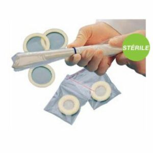 Funda sonda ecógrafo vaginal anal proteccion ULTRA COVER TM látex, estéril, con una tira adhesiva de fijación Medidas  5cm reduce a 2x36cm