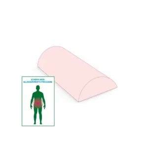 Posicionador semicilíndrico de gel diámetro 180 mm largo 760 mm alto 60 mm soporte ergonómico prevención úlceras