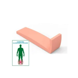 Posicionador de pierna en forma de L 690x180x200 mm acolchado piel sintética