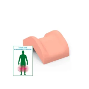 Soporte para pierna doblada acolchado con recubrimiento piel sintética para rehabilitación y posicionamiento médico
