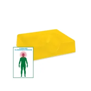 Posicionador oftálmico de gel blanco de 310x270x100 mm para soporte ergonómico y protección ocular en procedimientos médicos
