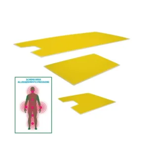 Set de tres posicionadores de gel para mesa de operaciones en tamaños 500x230x13 mm, 1000x500x13 mm y 500x500x13 mm