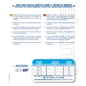 HEPACUT18 Juego para Biopsia Hepatica segun el metodo de Menghini 18G 2