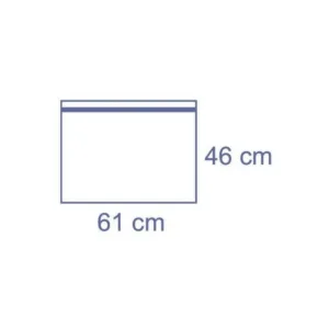 Funda de inicio estéril polietileno transparente con adhesivo 61x46 cm