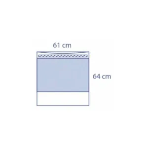 Funda de polietileno transparente para casete de rayos X grande 61 x 102 cm, pack de 20 unidades