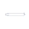 Funda para videocámara ICE4245 de polietileno transparente con pestaña para cable telescópico y tiras adhesivas, dimensiones 18 x 250 cm
