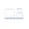 Kit estéril arco en C tamaño completo con paño moldeado y funda elástica 75x75 cm