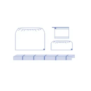 Kit estéril arco en C tamaño completo con paño moldeado y funda elástica 75x75 cm