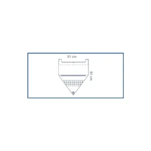 Bolsa de fluidos transparente estéril de 51 x 51 cm con adhesivo para fijación segura