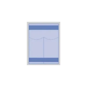 Bolsa transparente adhesiva dos compartimientos 29x17 cm esteril para instrumental médico