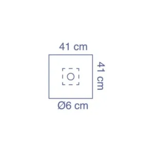 Campo oftalmológico estéril fenestrado de 41x41 cm con apertura circular central de 6 cm diámetro