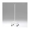 Portasueros RM compatible con ruedas dobles de 75 mm, 2 con freno, estructura en resina blanca, diseñado para resonancia magnetica hasta 3 teslas