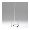 Portasueros RM compatible con ruedas con freno, estructura en resina blanca y altura regulable para entornos de resonancia magnetica