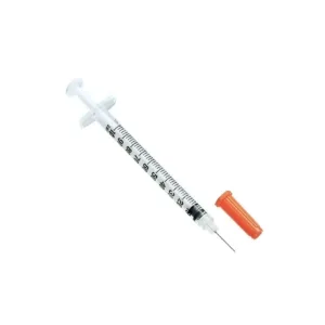 Jeringa 3 cuerpos insulina/tuberculina 1 ml con Aguja 16x0.5 mm  C/100 unidades