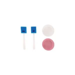 Set de 2 aplicadores con esponja de 15 cm y 2 recipientes de 120 ml en blíster rígido para preparación antiséptica quirúrgica