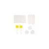 Kit estéril con 2 aplicadores con esponja de 18 cm, 2 recipientes de 50 ml, 2 de 20 ml, 2 toallas secamanos de 30x40 cm y 2 manoplas de TNT en blíster rígido grande