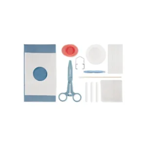 Set de inyección intravítrea oftálmico completo con instrumental y materiales estériles para procedimientos quirúrgicos oculares