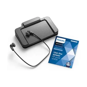 KIT de transcripción SpeechExec LFH7177 con software, pedal de control y auriculares de alta calidad para transcripción profesional