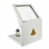Ventana de visualización inclinada blindada HBI con gran área de visibilidad para protección de profesionales de Medicina Nuclear