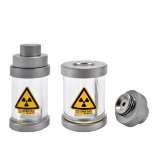 Protector de envase de vidrio con plomo de 10mm y 15mm para medicina nuclear, con adaptador plastico y visibilidad 360 grados